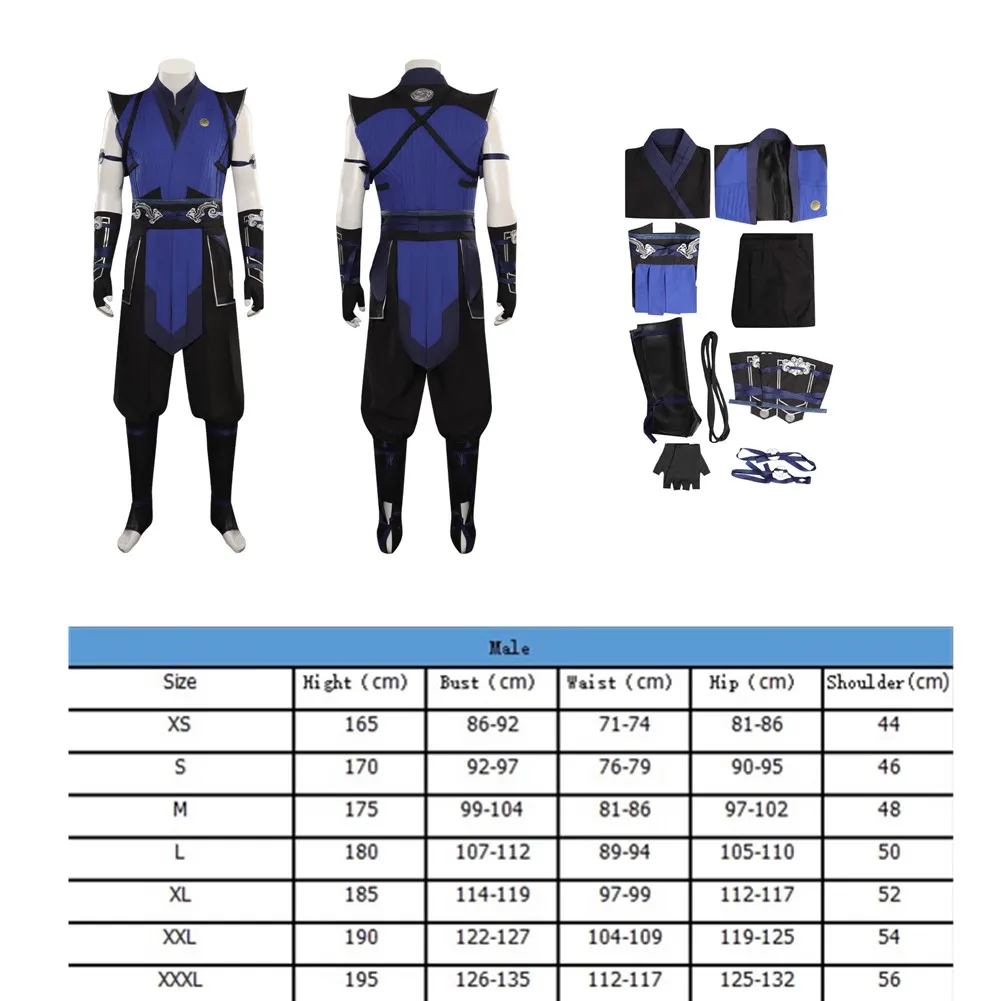 thumbnail image 1 of Disfraz de Mortal Kombat Sub Zero para adulto, disfraz de Halloween para hombre, camiseta de fantasía, pantalones, máscara, traje de fiesta de carnaval, 1 of 5