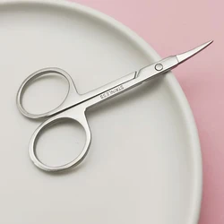 EasyNail 1pcs Mirror surface Straight Curve Head Professional Cuticle Manicure Pedicure Nails Scissors eyebrow Nose Hair