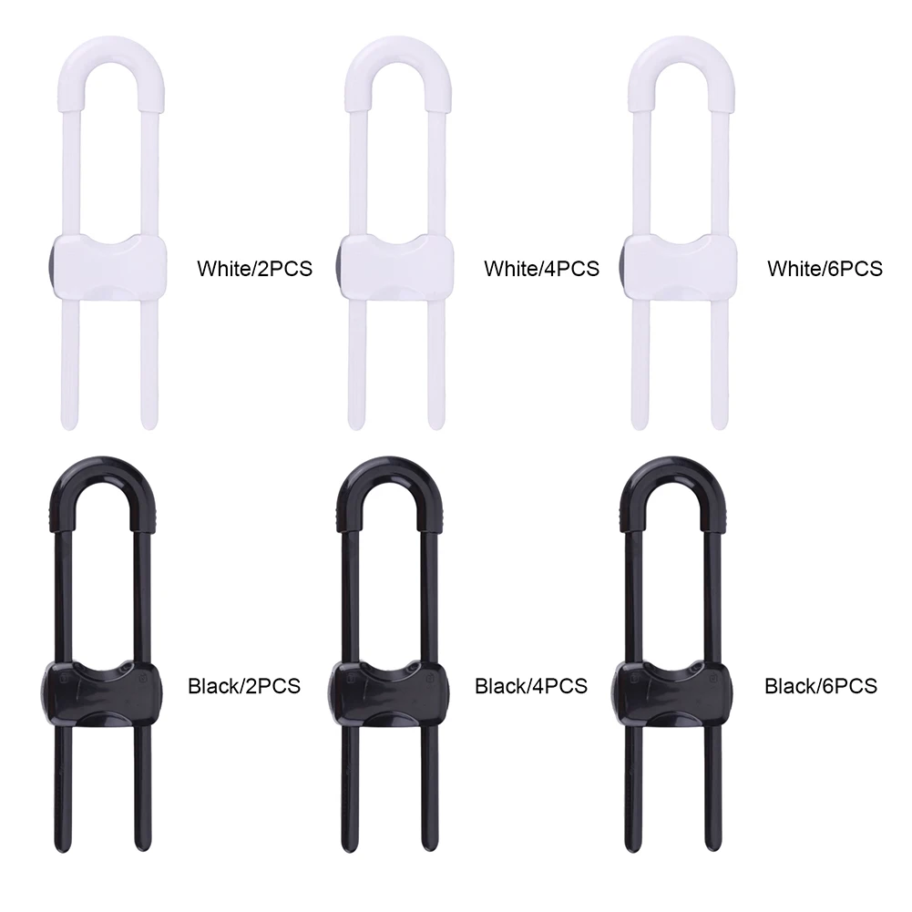 Cabinet Locks for Babies U-Shaped Proofing Drawers Safety Adjustable Child Proof Cabinet Latches 2/4/6 Packs