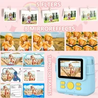 kids camera instant print 1080P Portable Kids Camera with  32GB Card3 and Rolls Photo Paper , Perfect Gift for Toddlers - Image 4