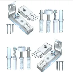 2pcs Guide Wheel Track Bi-fold Hardware Repair Set Folding Door Hardware Repair Kit For Cabinet Doors Sliding Doors