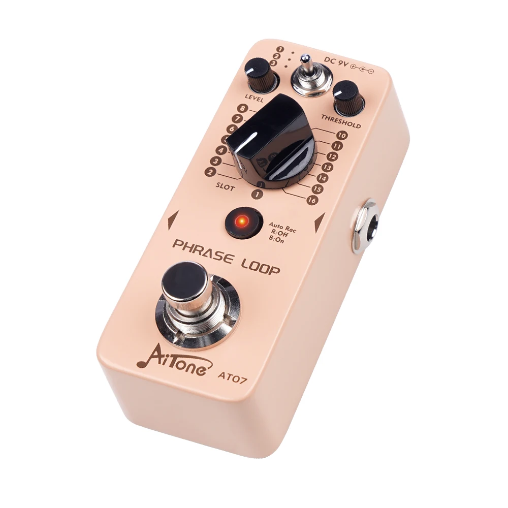 AITONE Series AT-07 Looper Pedal Auto Recording Mode 3 Saving Banks with 16 Slot