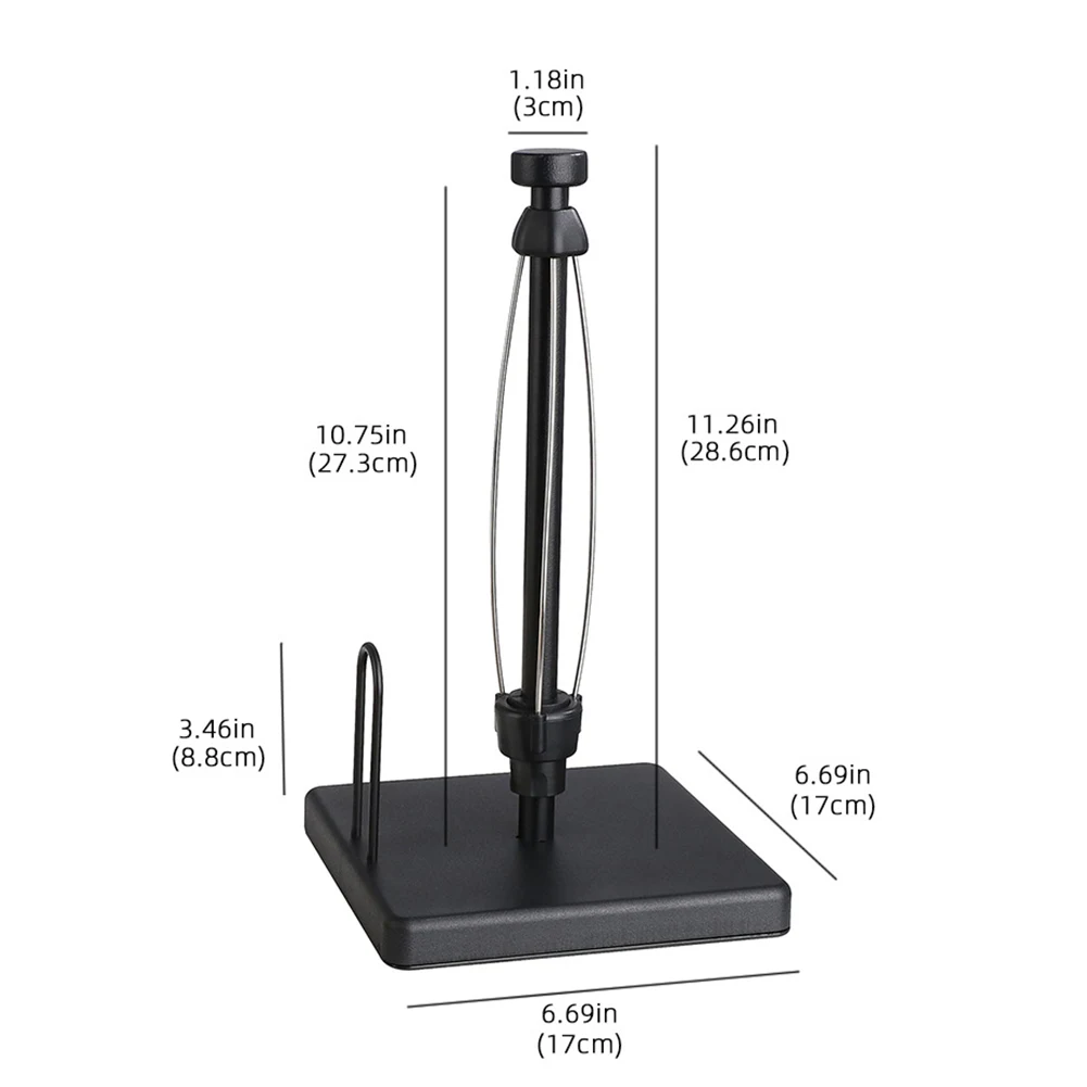 Paper Towel Holder Stainless Steel With Ratchet Mechanism Anti-Slip Kitchen Organizer