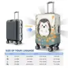 Kawaii Cartoon Pineapple Hedgehog Suitcase Cover Animals Cruise Trip Holiday Fun Luggage Accesories Protection 6