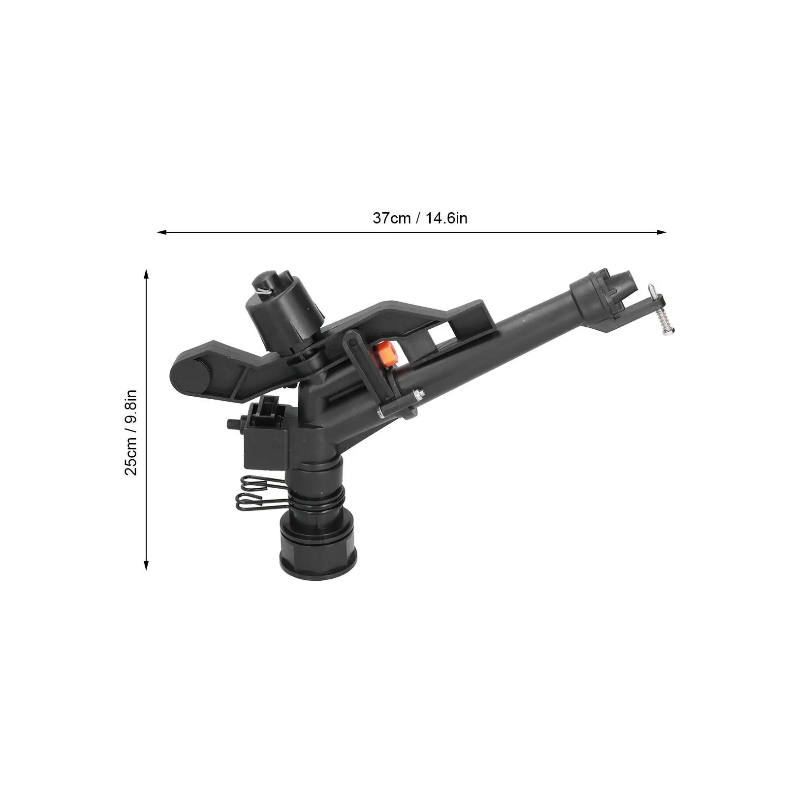 Adjustable G1/G1/2 Garden Rocker Arm Sprinkler-Large Impact Water Sprayer for Lawn & for farm Irrigation