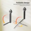 Folding Clothes Drying Rack Aluminium Alloy 12 Holes Wall Mounted Suction Cup Clothes Rack Laundry Hanger for Balcony Bathroom 3