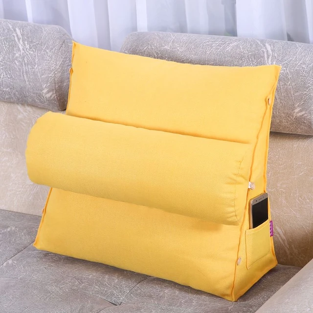 Soft Bed Rest Reading Pillow Big Wedge Backrest Lounge Sofa