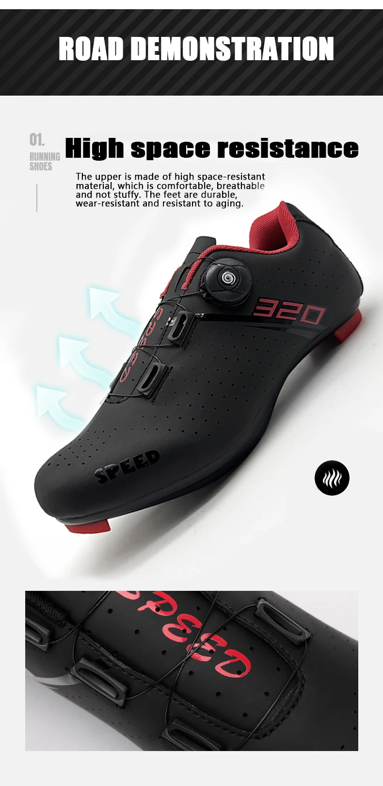 Männer Radfahren Schuhe Rennrad Sport Schuhe Frauen MTB Racing Wettbewerb Self-Locking Radfahren Schuhe Spd Stollen Radfahren Schuhe – Detail 7