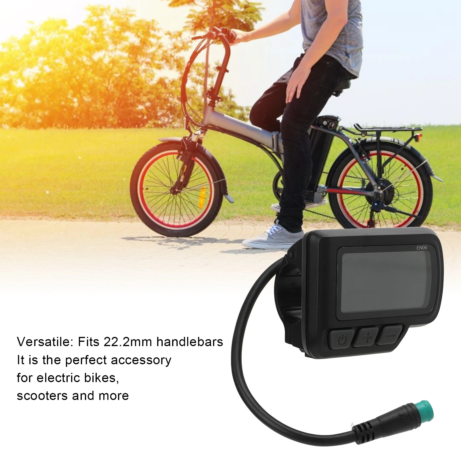 Multi-Voltage Electric Bicycle LCD Display with USB Interface