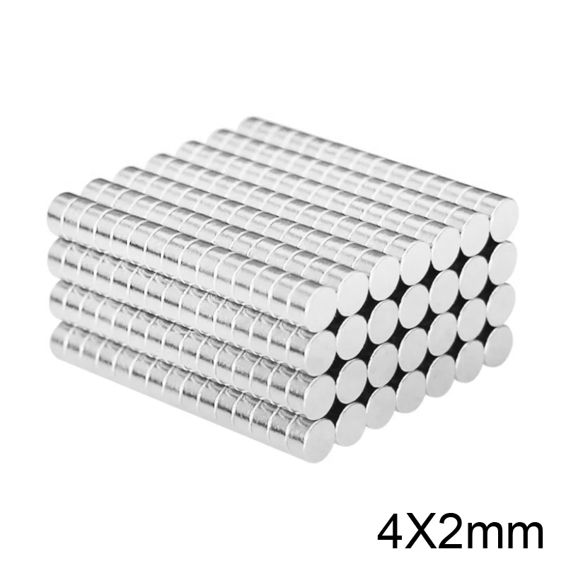 50/100/200/500/1000 Pz 4X2Mm Magneti Per Terre Rare Diametro 4X2Mm Piccoli Magneti Rotondi 4Mm * 2Mm Magneti Permanenti Al Neodimio Disco 4*2