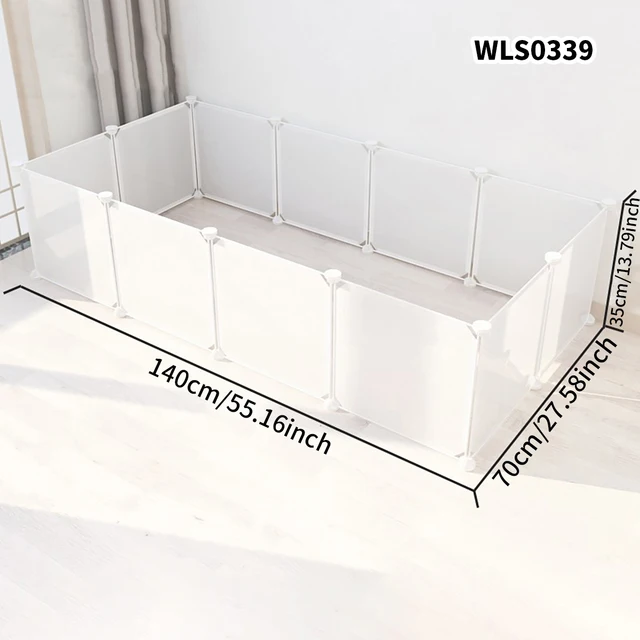 DIY Pet Cage Household Indoor Easy Installation and Easy to Remove Dog Fence Guinea Pig Isolation Net Dog Cage Cat Cage Rabbit Fence Free Assembled Turtle Activity Area Grids Blocking Net Without Punching 4