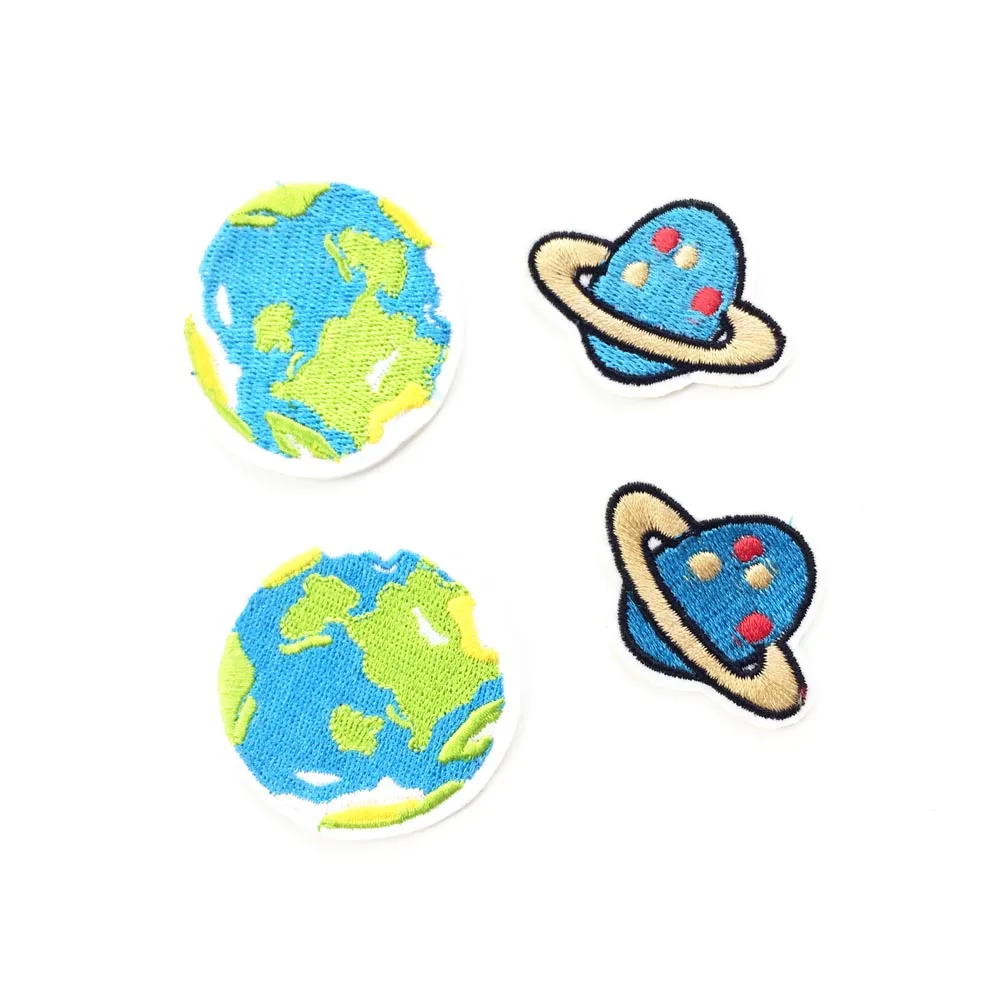 Earth Space Iron On Patches For Clothing Stickers Clothes Embroidery Appliques Garment DIY Sewing Badge Supplier | Дом и сад