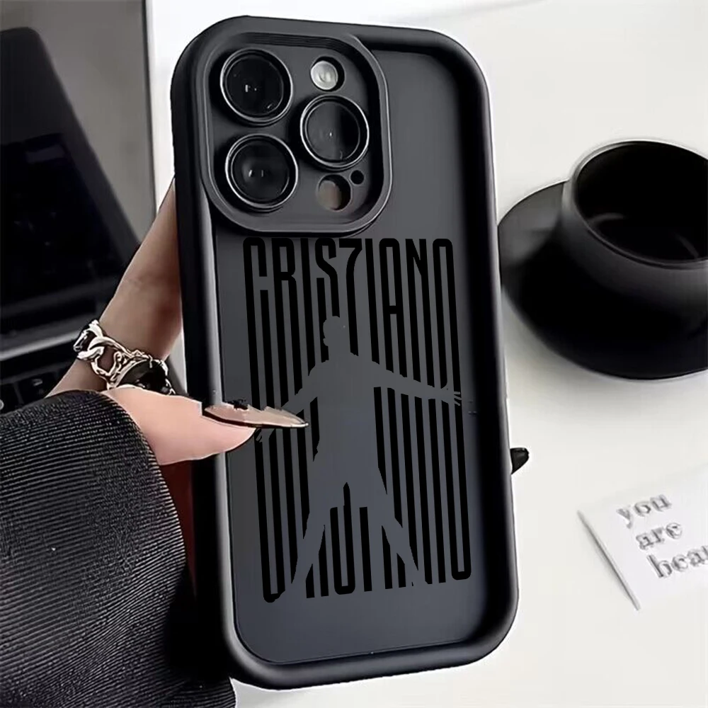 thumbnail image 1 of Mr. Football-funda de teléfono C-cR7-R-Ronaldos, carcasa trasera de TPU suave con correa de mano para IPhone 16, 15, 14, 13, 12, 11 Pro Max, Mini, XR, XS Plus, 1 of 5