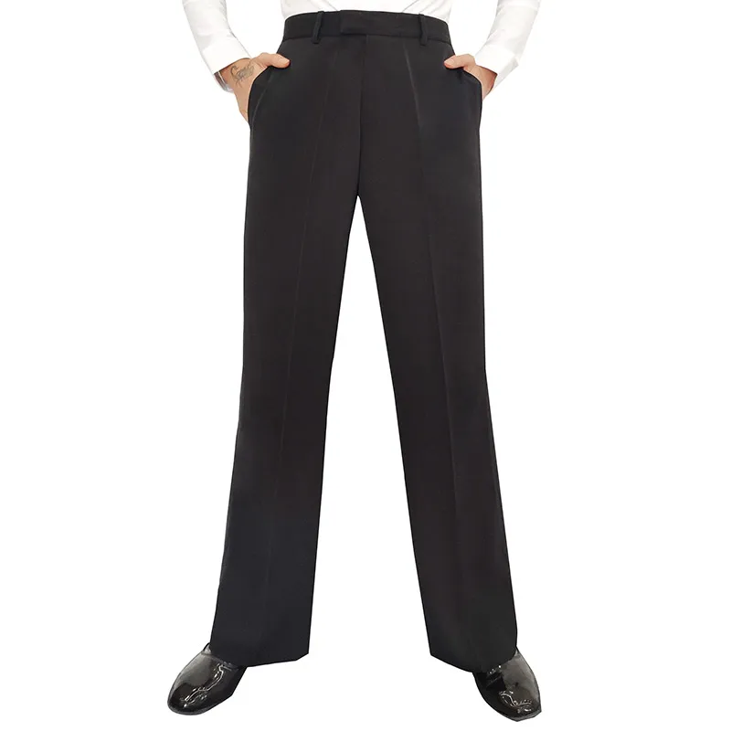 Black Latin Modern Dance Pants Ballroom Tango Salsa Samba Trousers
