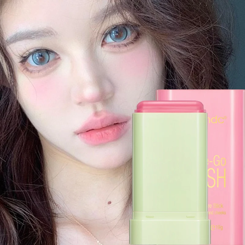 

3-in-1 Waterproof Facial Cheek Blush Cream Moisturizing Natural Cheek Rouge Multi-purpose Eyes&lips Makeup Blush Stick Cosmetic