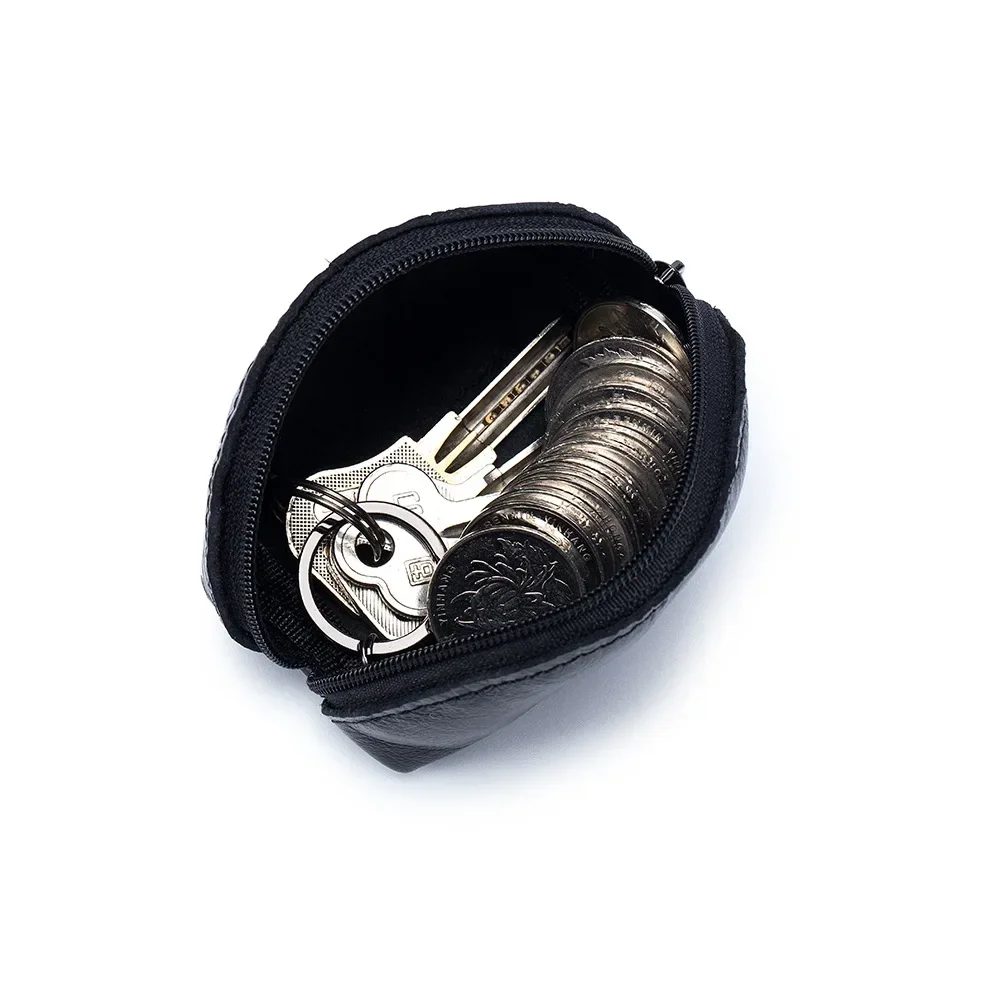 Genuine Leather Coin Purse Women Men Vintage Handmade Wallet Small Mini Access Card Holder Key Bag Case Zipper Change Purses