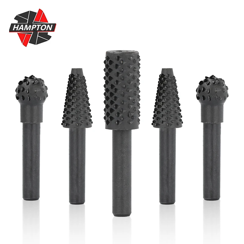 

HAMPTON 5PCS 1/4'' Shank DIY Drill Bit Set Carpentry Cutting Tools,Grinder Rasp File,Woodworking Carving Tool Rotary Burr Set
