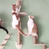 Cat Tree With Scratching Posts 2 Perches Platforms Wall Mounted Sisal Scratcher Hammock For Cats Kittens Climb Play Rest 2