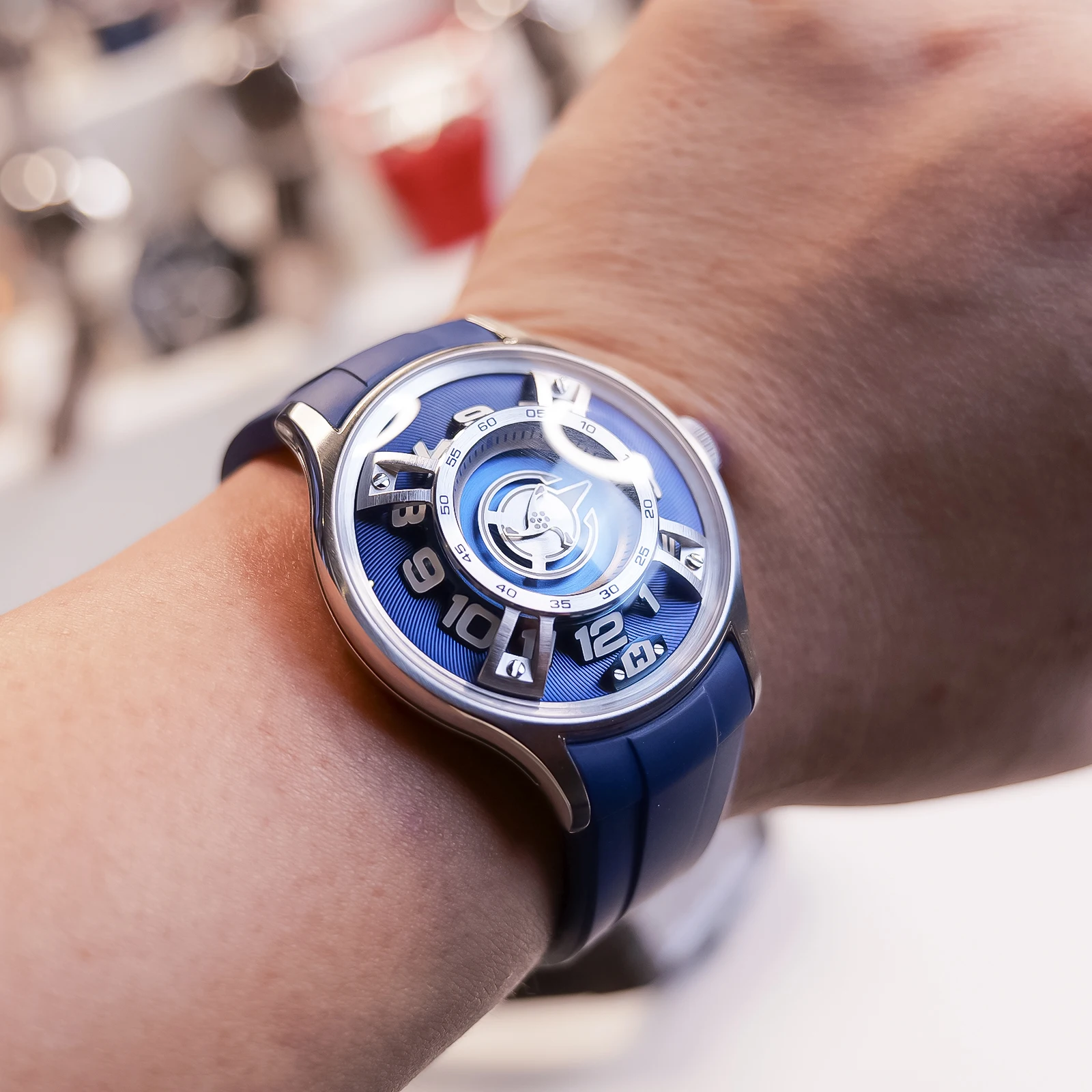 OBLVLO BLM Orologio Meccanico Automatico Uomo: Quadrante 3D Zaffiro, Carica 72h, Impermeabile
