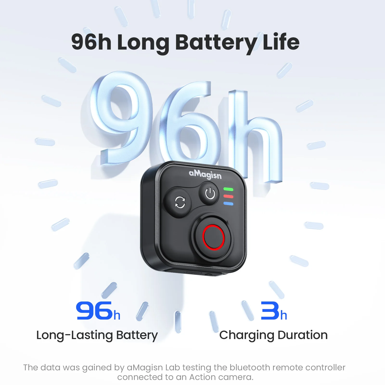 aMagisn 50m & 96H 블루투스 셔터 리모컨 (인스타360 고 울트라/X4 에어/X5/X4/X3/에이스프로2/GO3S/고프로/DJI 액션 4 5 6/오즈모 360 호환)