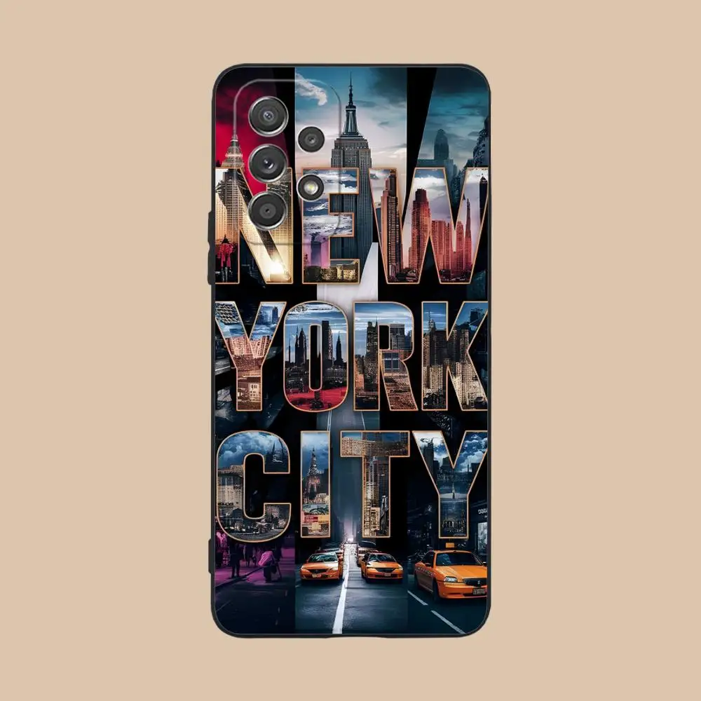 Colorful New York City Matte TPU Mobile Phone Case