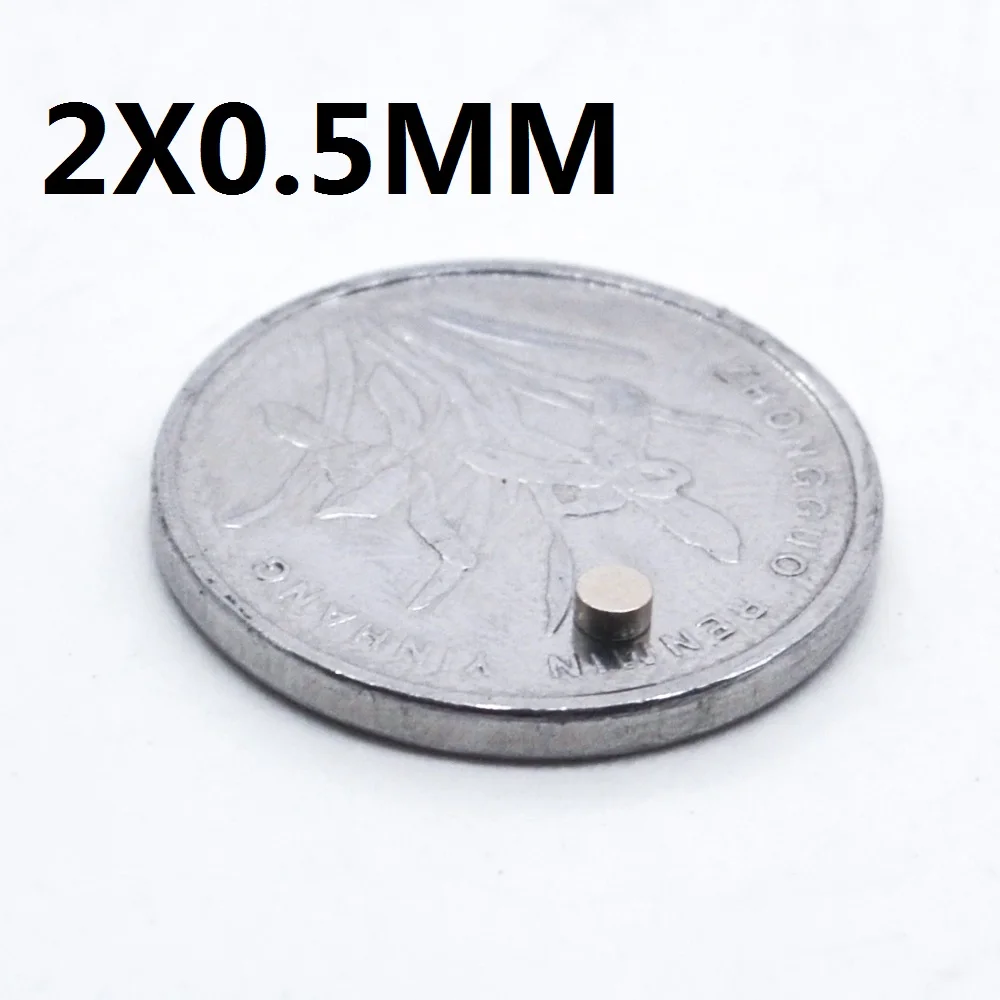 10-5000 Pz 2X0.5Mm Potenti Magneti 2Mm X 0.5Mm Permanente Piccolo Magnete Rotondo 2X0.5Mm Sottile Magnete Al Neodimio Super Forte 2*0.5Mm