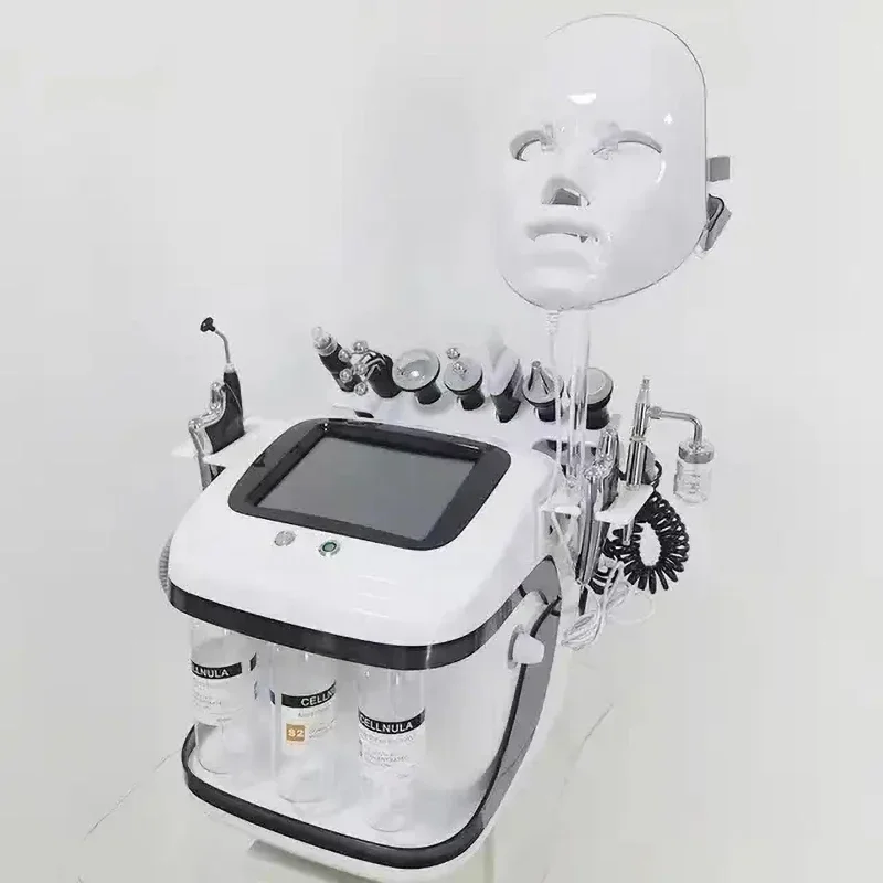 11 in 1 Portable Multifunction Hydra Dermabrasion Hydra Peeling Vacuum Blackhead Remover Skin Care machine With Led Facial Masks