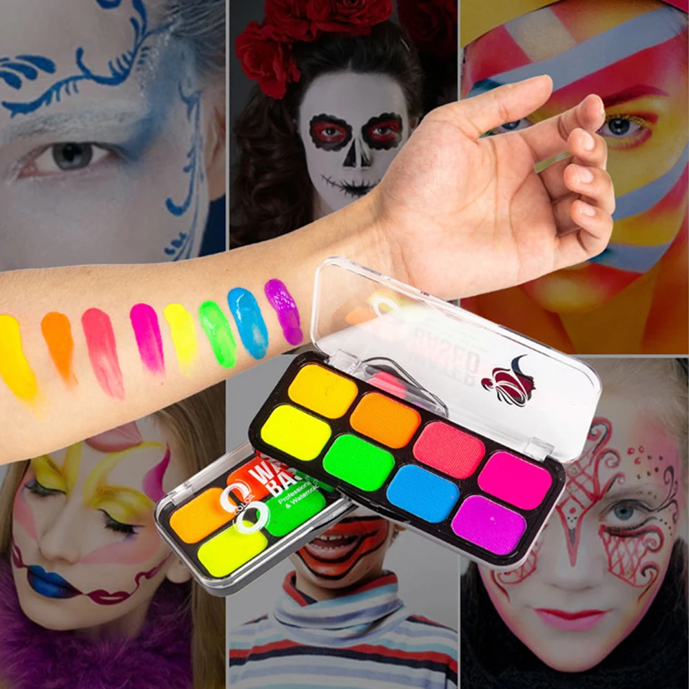 White Body Paint Make-up Human Face Painting Paste Dramatic Water-soluble  Fluorescent Graffiti Pigment Halloween - AliExpress