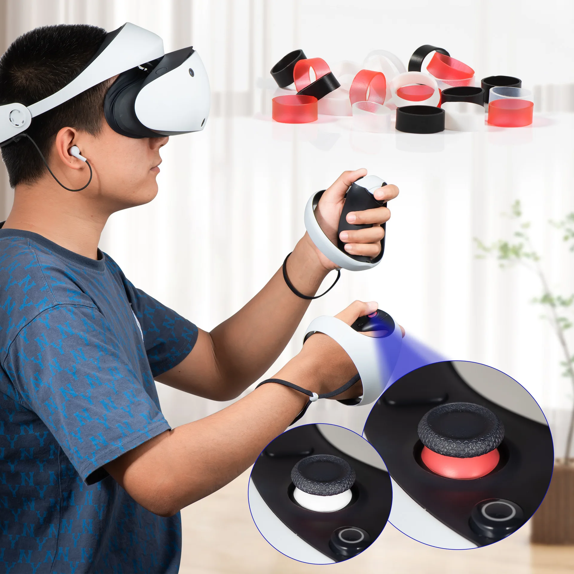 Фото Силиконовое защитное кольцо для консоли, джойстика для PSVR2 №2