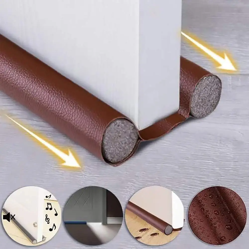 Door Bottom Seal Strip Anti Draft Soundproofing Flexible Rubber Weatherstripping Sound Proof Dust Waterproof