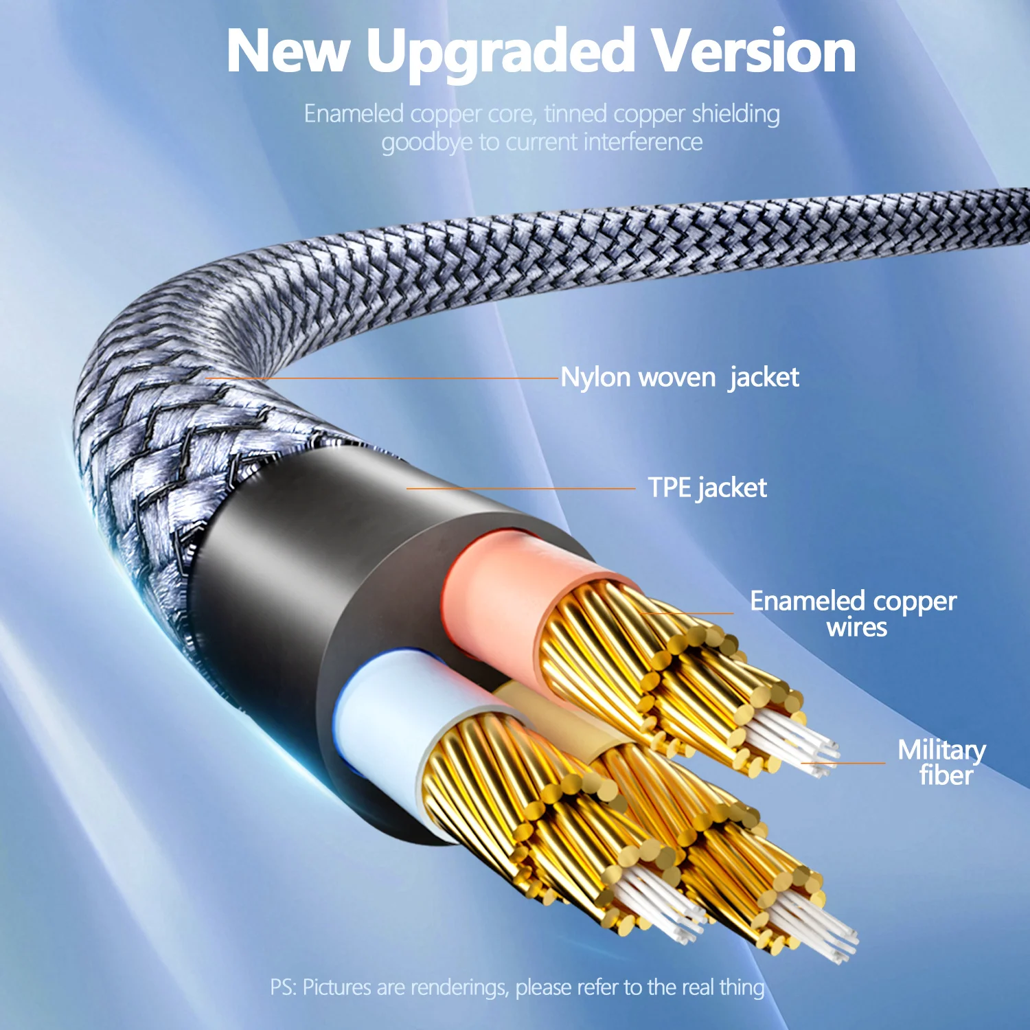 Premium Audio Interconnect Cable for AV Receivers and Speakers