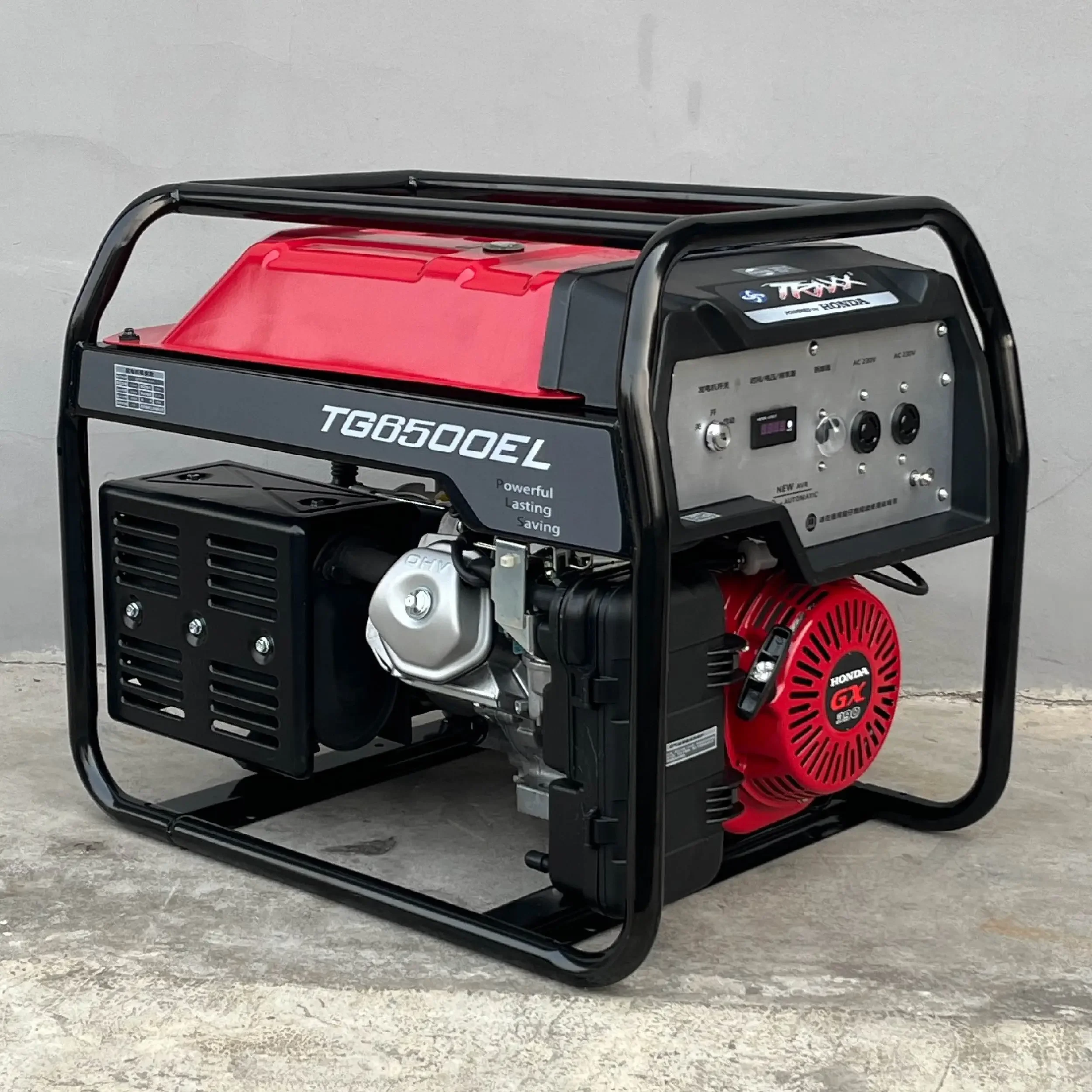 4-Stroke Gasoline Power Outdoor Portable Generator 5kw 5000W Electric Petrol Generators For Home