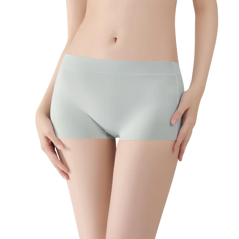 3PCS/set Plus Size Shorts Mid-rise Safety Short Pants New Ice Silk Seamless Shorts Under the Skirt Underwear Women's Panties safety shorts high waist shorts high waist panties seamless panties safety pants high waist underwear women shorts underwear