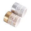 6 pcs/set 15mm*2m Exquisite Mini Pattern Gold Foil Silver Washi Tapes Scrapbooking Diy Masking Tape Deco Art Supplies Stationery 4