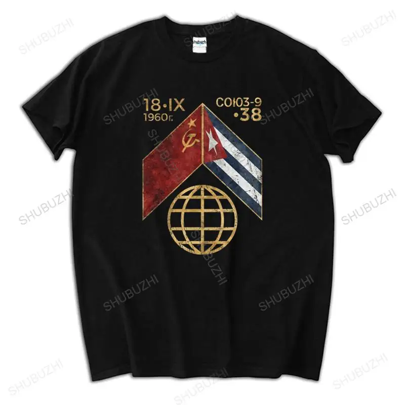 Vendita Calda T-Shirt Da Uomo Di Marca Maglietta Estiva In Cotone Vintage Cccp Space Com3-9 T Shirt Da Uomo Urrs Cuba Coulage Tee Homme Tee-Shirt