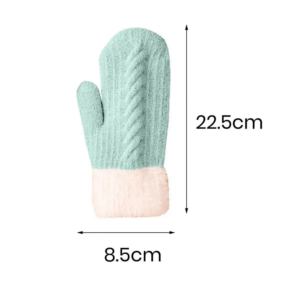 Warm Touch Screen Gloves Women's Winter Cycling Gloves with Soft Plush Warmth Windproof Protection Color Matching for Outdoor