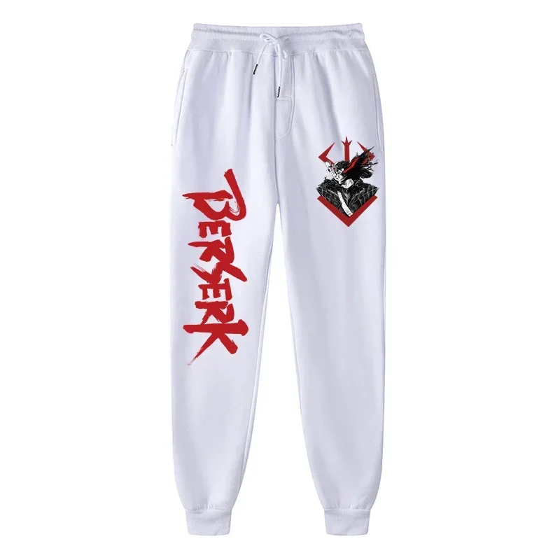 Anime Berserk Print Sweatpants for Men Athletic Joggers Trousers Spring Fall Casual Fleece Pants with Pockets Cosplay Costume 2