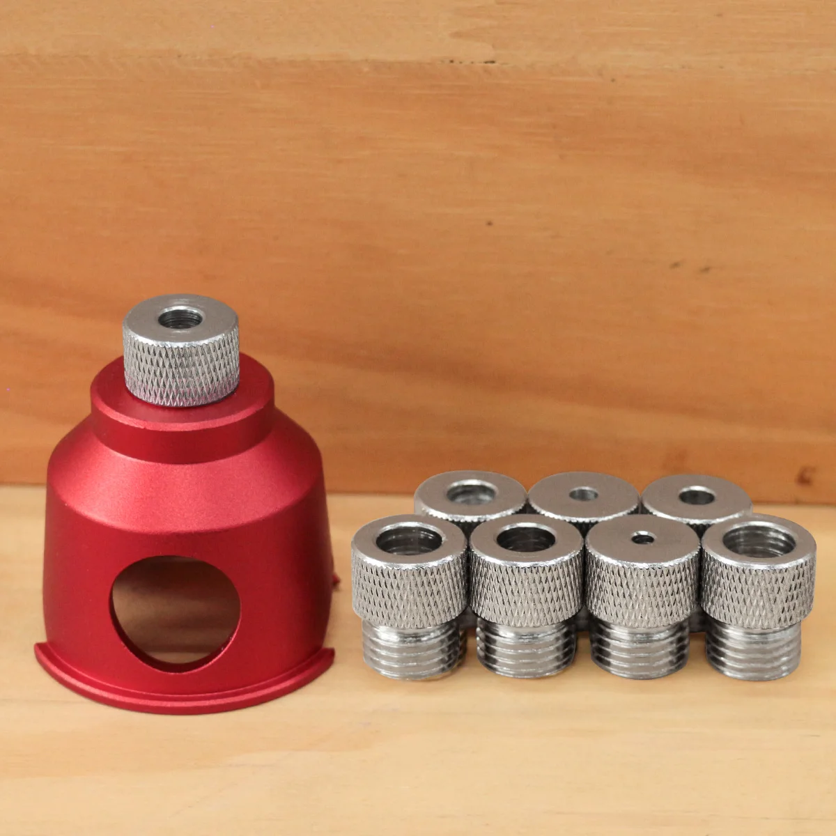 8 Steel Drill Bushings Vertical Drill Guide Pocket Hole Jig with 3-10mm Drill 90 Degree Straight Hole Drilling Positioner