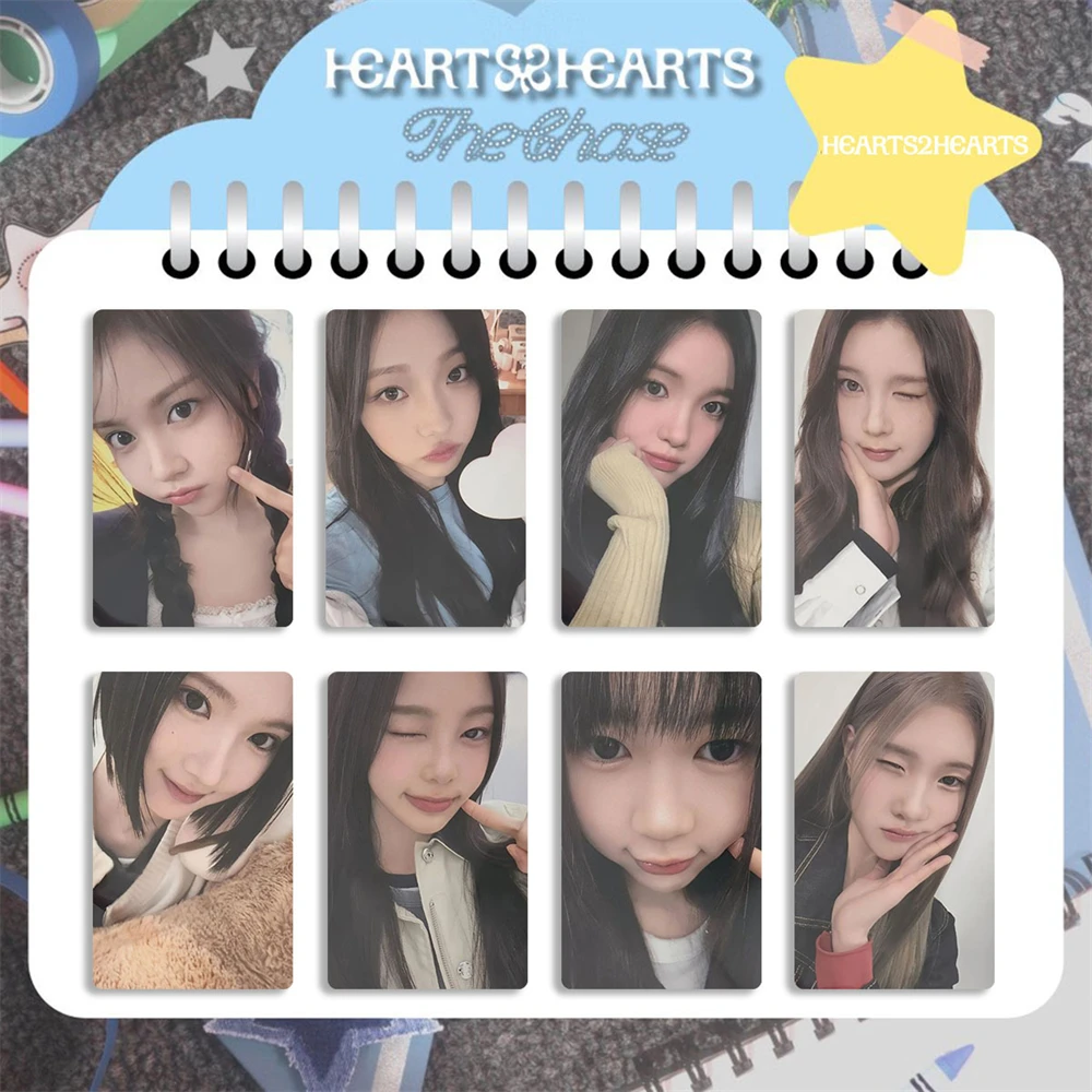 8Pcs KPOP Hearts2Hearts Photocards H2H The Chase Album Paper
