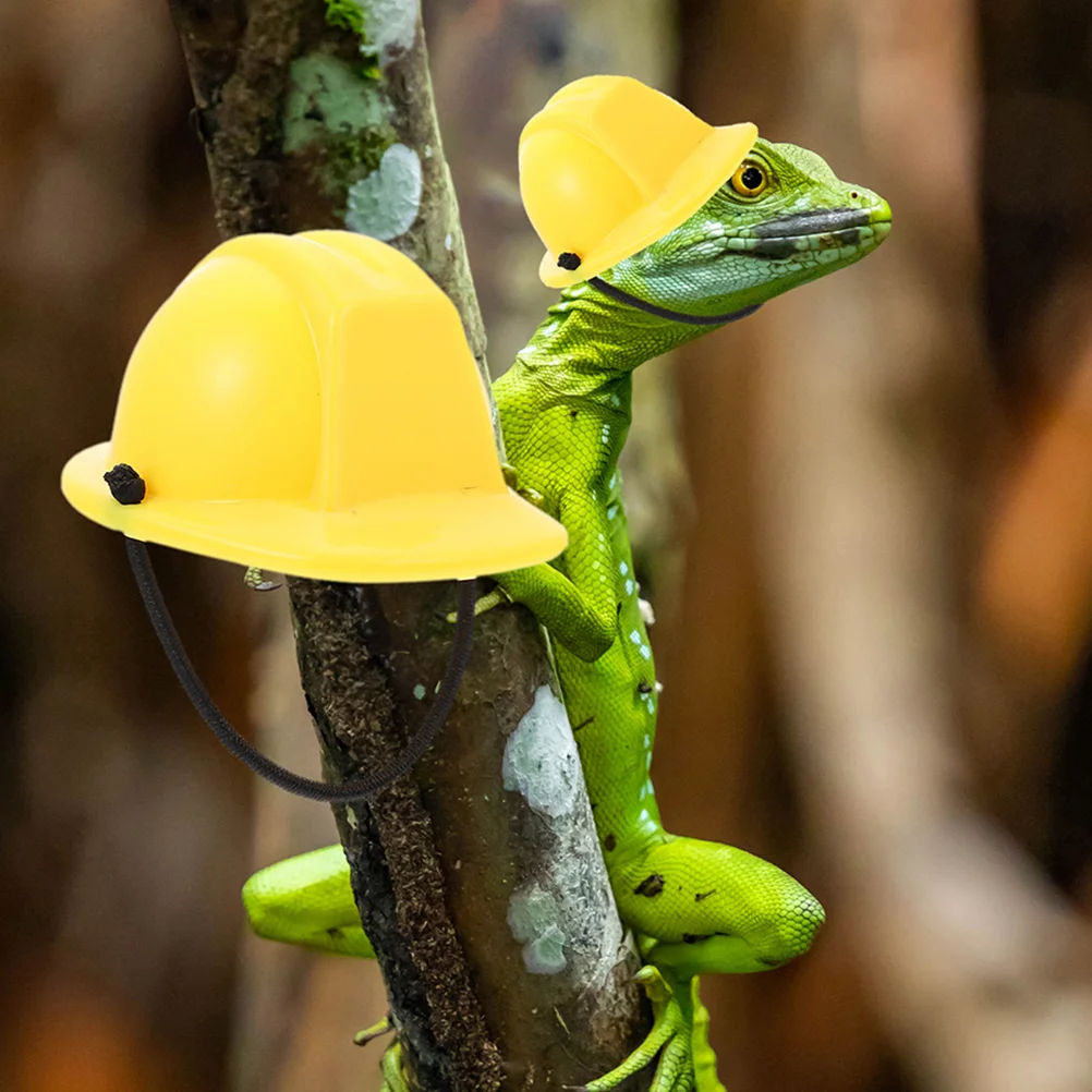 

Miniature Plastic Reptile Safety Hat Decoration Lightweight Lizard