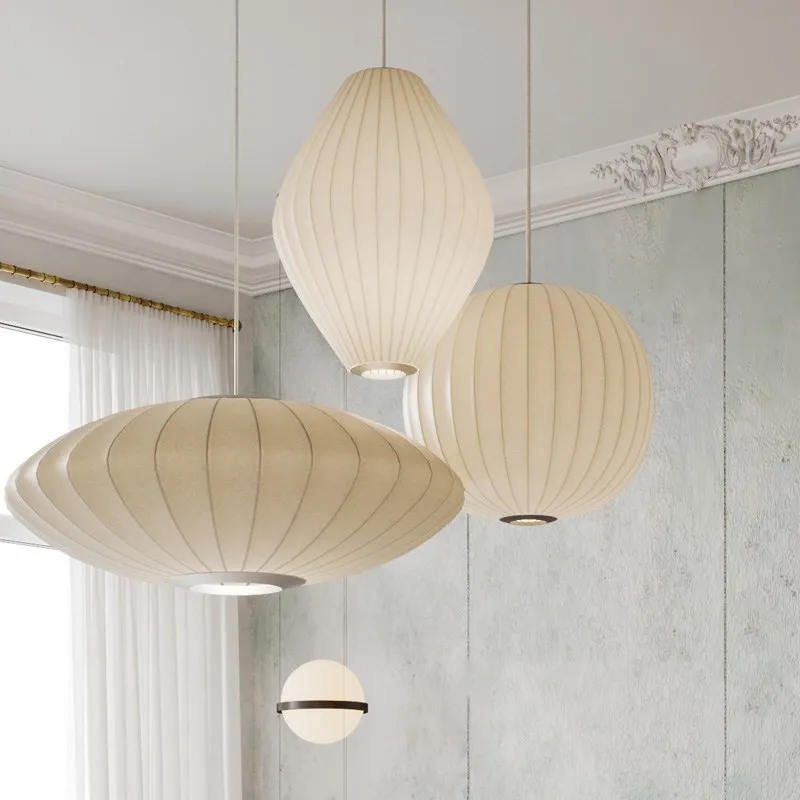 Denmark Designer Silk Pendant Lamp Home Decor Hanging Chandeliers Living Room Hotel Hall Restaurant Creative Suspension Lighting