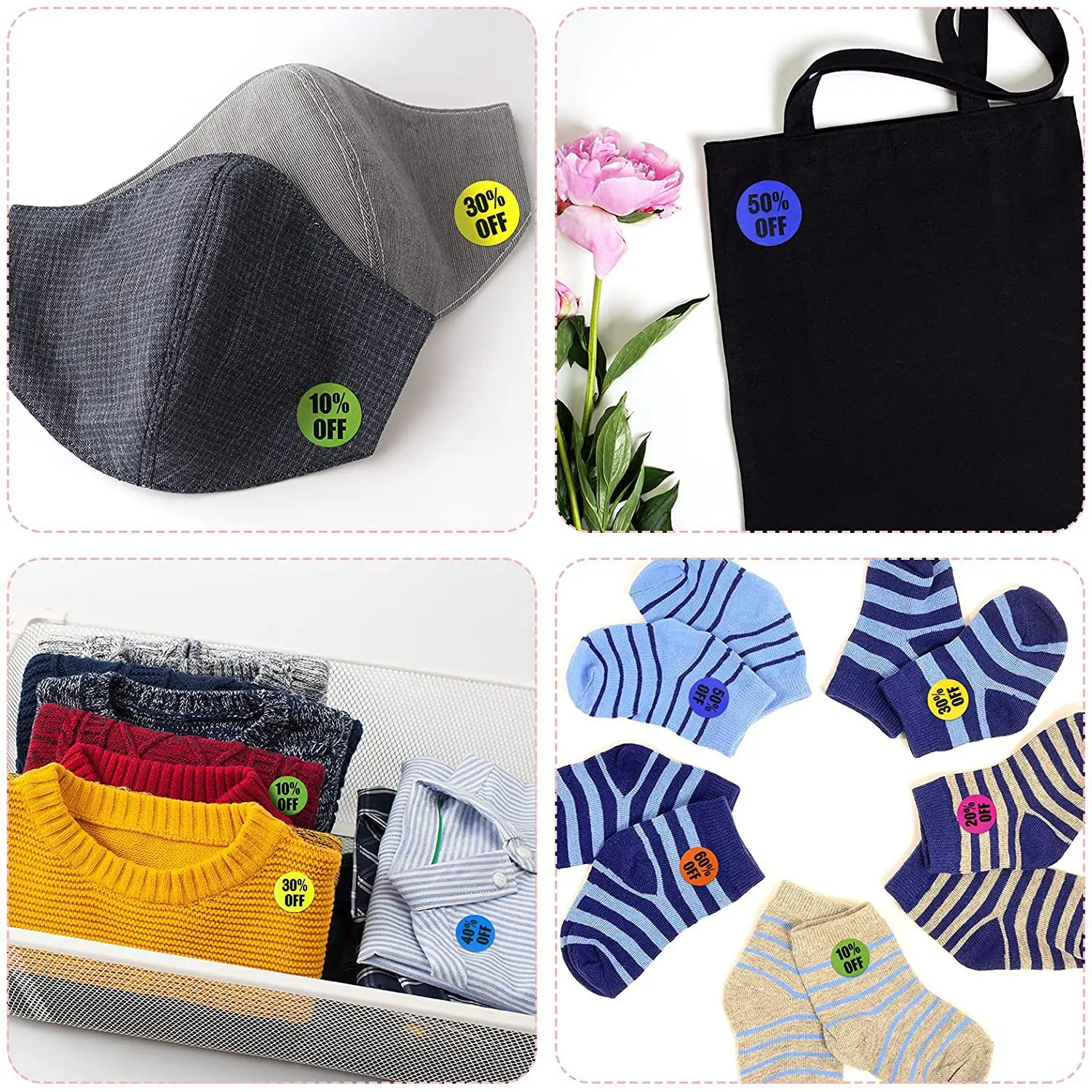 500개 할인 스티커 롤 클리어런스 할인 스티커 가격표 태그 스티커 라벨 소매점 프로모션용