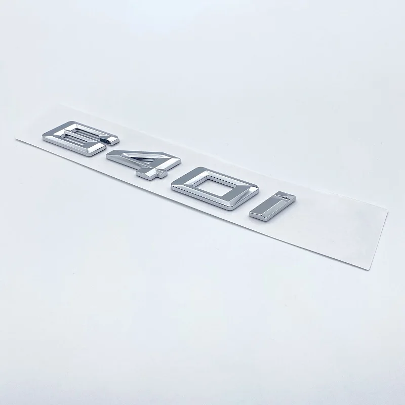 크롬 실버 GT 630i 630d 640i 640d XDrive ABS 숫자 글자 엠블럼, BMW 6 시리즈 E63 E64 F06 F12 F13 G32 용
