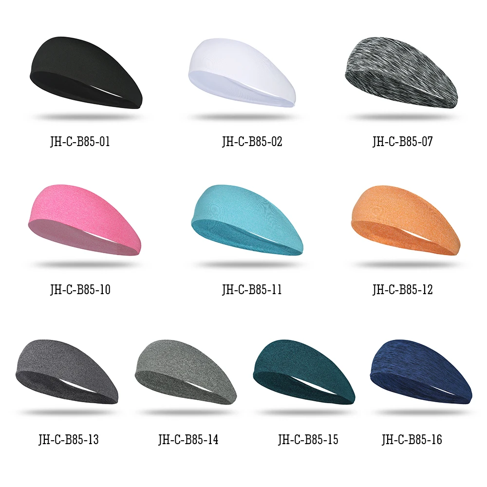 sports headbands Elastic Sweatband Breathable Cationic Fabric Men Women Girls