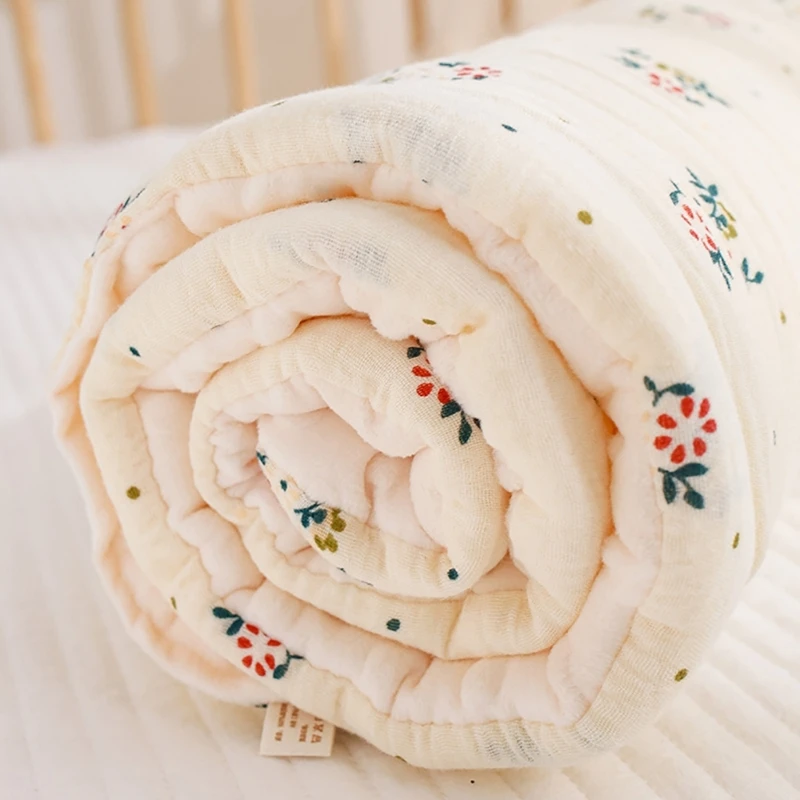 Cotton Baby Crib Mattress & Pillow Set Washable & Comfortable Cotton Baby Bedding Set Mattress with Pillow for Newborns