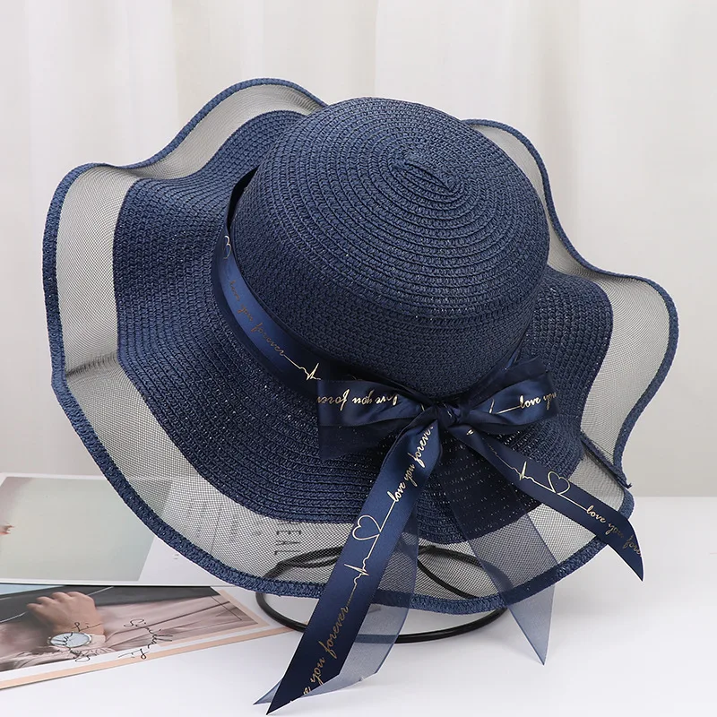 Women Straw Sun Hat Outdoor Holiday Casual Floral Panama