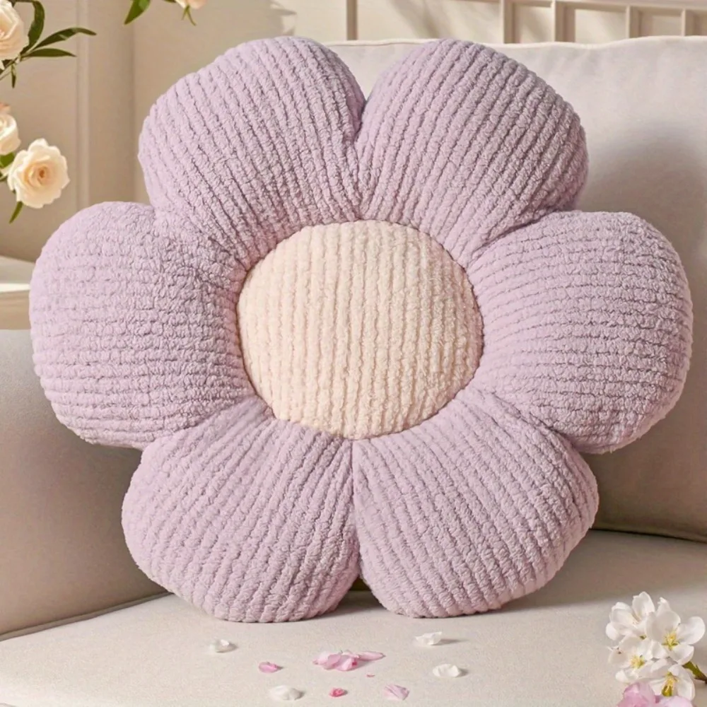 Dekokissen 40CM Blumenform Kissen Weiches Verdicktes Blumenkissen Cartoon PP Baumwolle Gefülltes Autositzkissen Tatami – Detail 5