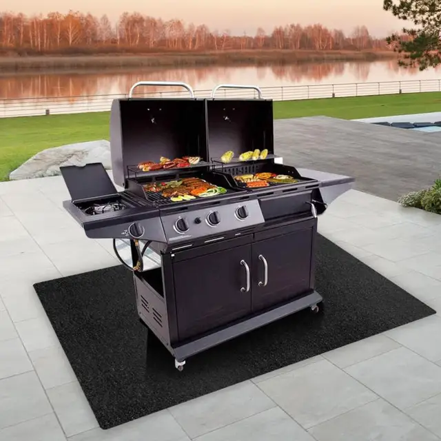 Kandalló Brazier Tűzálló Szőnyegen Kültéri Gyep Terasz Grillezés Szőnyeg Védő Hőálló Bbq Kiegészítők - Image 2