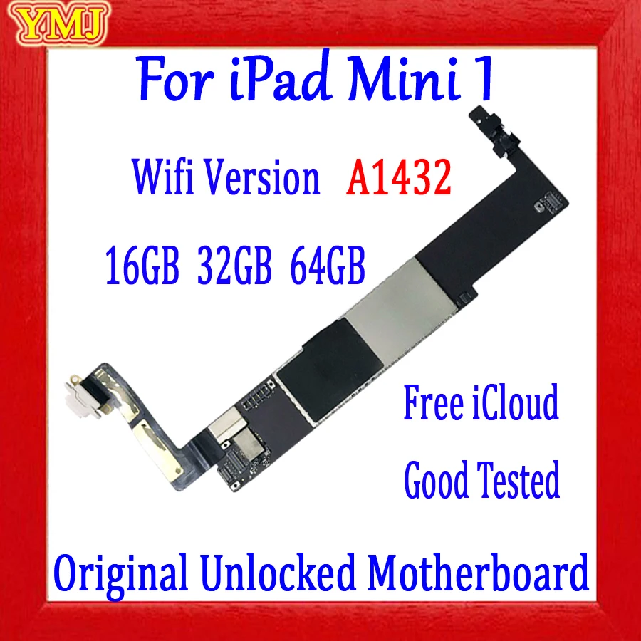 Clean Icloud Motherboard A1432 Wifi E A1454/A1455 Versione 3G Per Ipad Mini 1 Mainboard Scheda Logica Di Sblocco Originale 16G/32G/64G