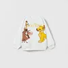 2024 Spring Autumn New Hot Selling Sweater Set Boys And Girls Fashion Trend Tops Pants Cartoon Printed Simba Children's Clothing 2